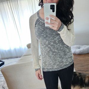 Cream and black sweater